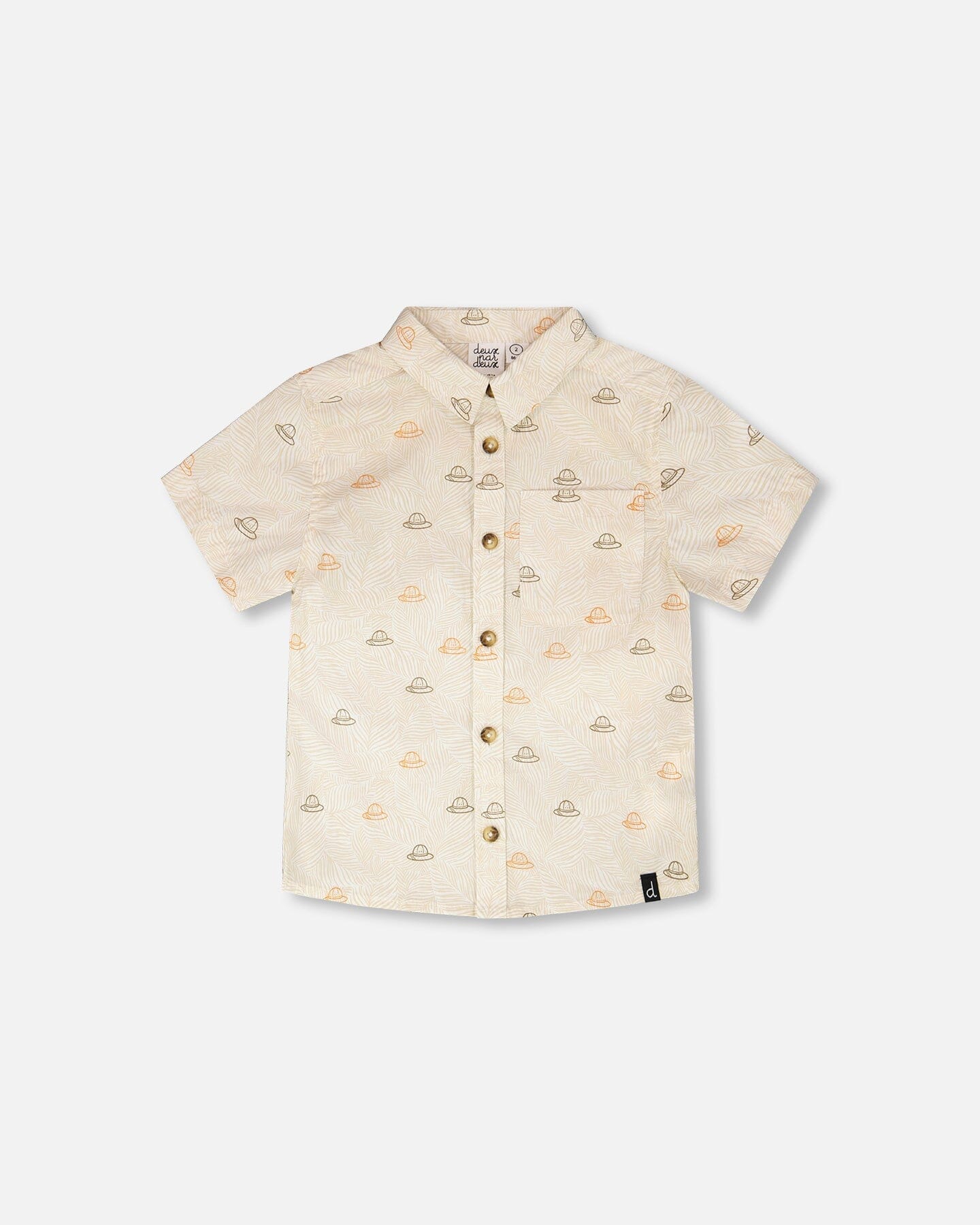 Poplin Shirt Beige Safari Print - H30S15_3H100