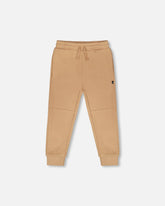Pantalon de jogging en molleton beige