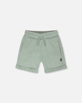 Short en molleton vert menthe
