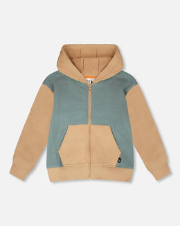 Hooded French Terry Cardigan Mint Green - H30S32_03008