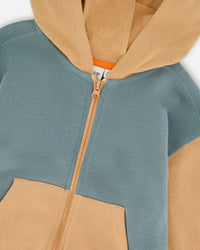Hooded French Terry Cardigan Mint Green - H30S32_03008