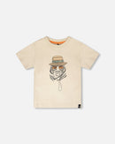 Organic Cotton Short Sleeve T-Shirt Off White - H30S70_01001
