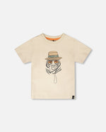 Organic Cotton Short Sleeve T-Shirt Off White - H30S70_01001