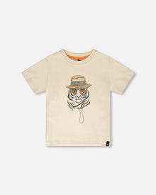 Organic Cotton Short Sleeve T-Shirt Off White - H30S70_01001