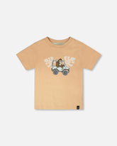 Organic Cotton Short Sleeve T-Shirt Beige