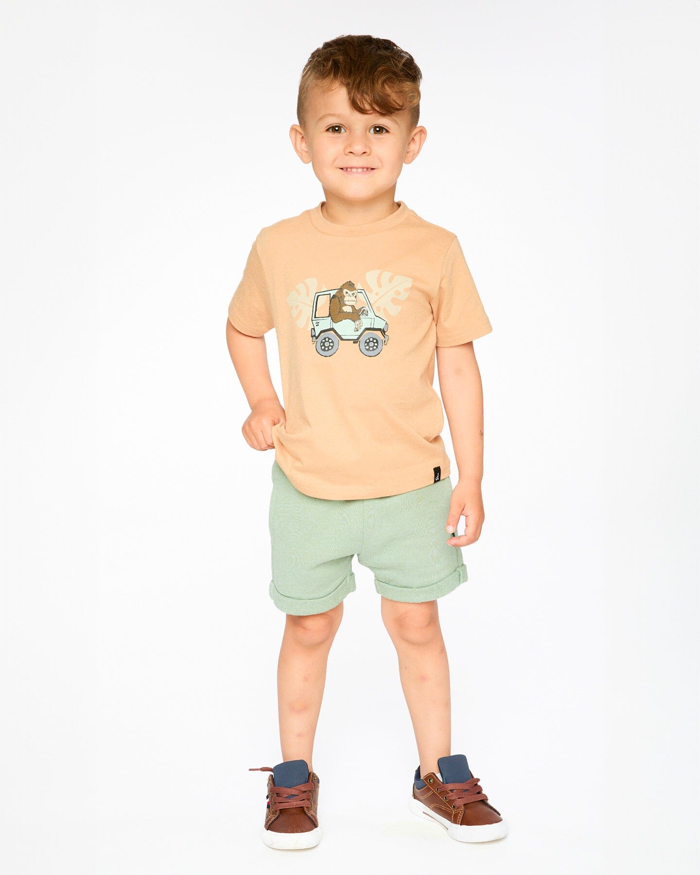 Organic Cotton Short Sleeve T-Shirt Beige - H30S70_01720