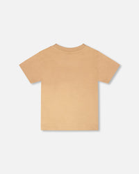 Organic Cotton Short Sleeve T-Shirt Beige - H30S70_01720