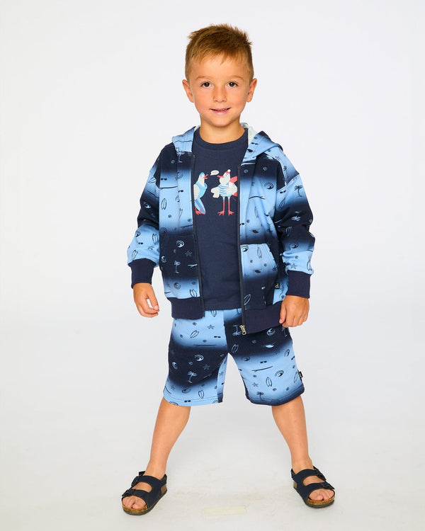 Hooded French Terry Cardigan Blue Gradient - H30T31_3H049