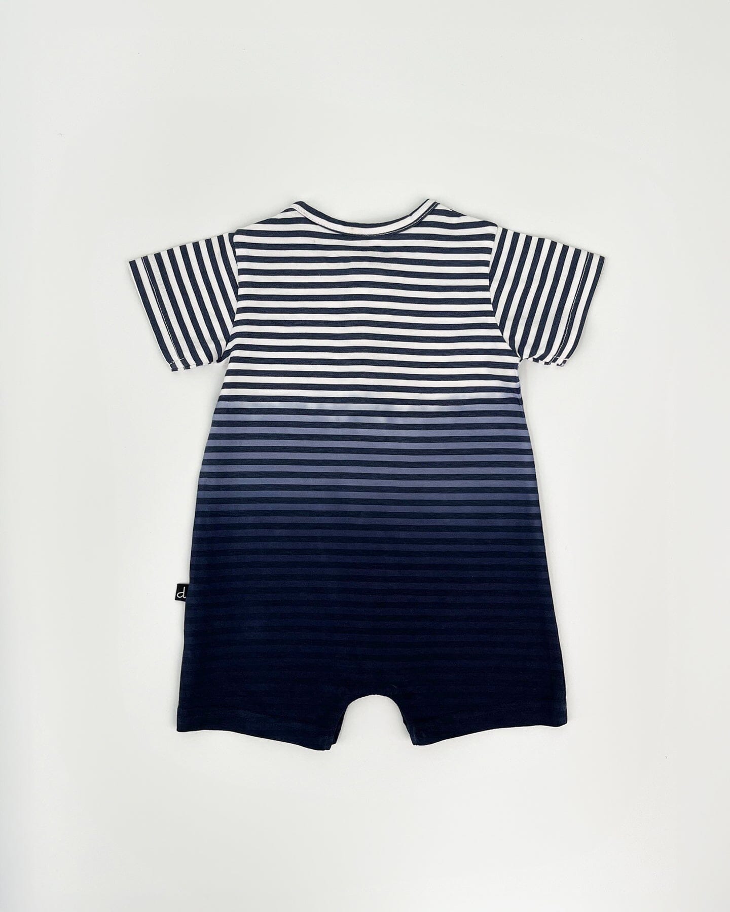 Organic Cotton Romper Blue Gradient Stripes One-Piece & Baby Rompers Deux par Deux 