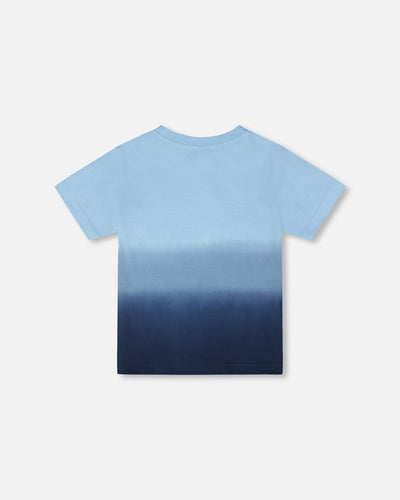 Organic Cotton Short Sleeve T-Shirt Blue Gradient - H30T70_3H187
