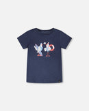 Organic Cotton Short Sleeve T-Shirt Blue - H30T71_04840