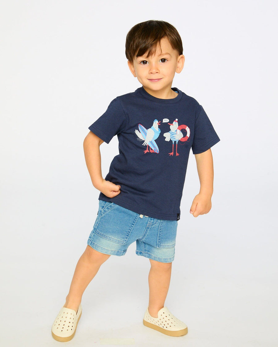 Organic Cotton Short Sleeve T-Shirt Blue - H30T71_04840