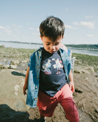 Organic Cotton Short Sleeve T-Shirt Blue - H30T71_04840