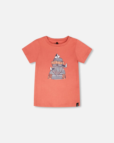 Organic Cotton Short Sleeve T-Shirt Brick - H30T71_06540
