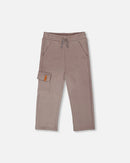 French Terry Sweatpants With Cargo Pocket Taupe - H30U23_01490