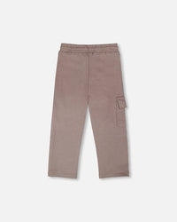 French Terry Sweatpants With Cargo Pocket Taupe - H30U23_01490