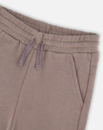 French Terry Sweatpants With Cargo Pocket Taupe - H30U23_01490