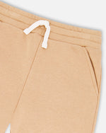 French Terry Sweatpants With Cross Seams Beige - H30U24_01720