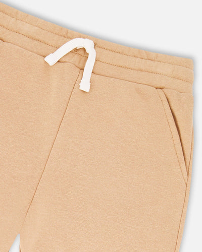 French Terry Sweatpants With Cross Seams Beige - H30U24_01720