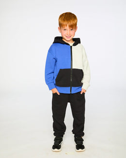 French Terry Sweatpants With Cross Seams Black - H30U24_09990