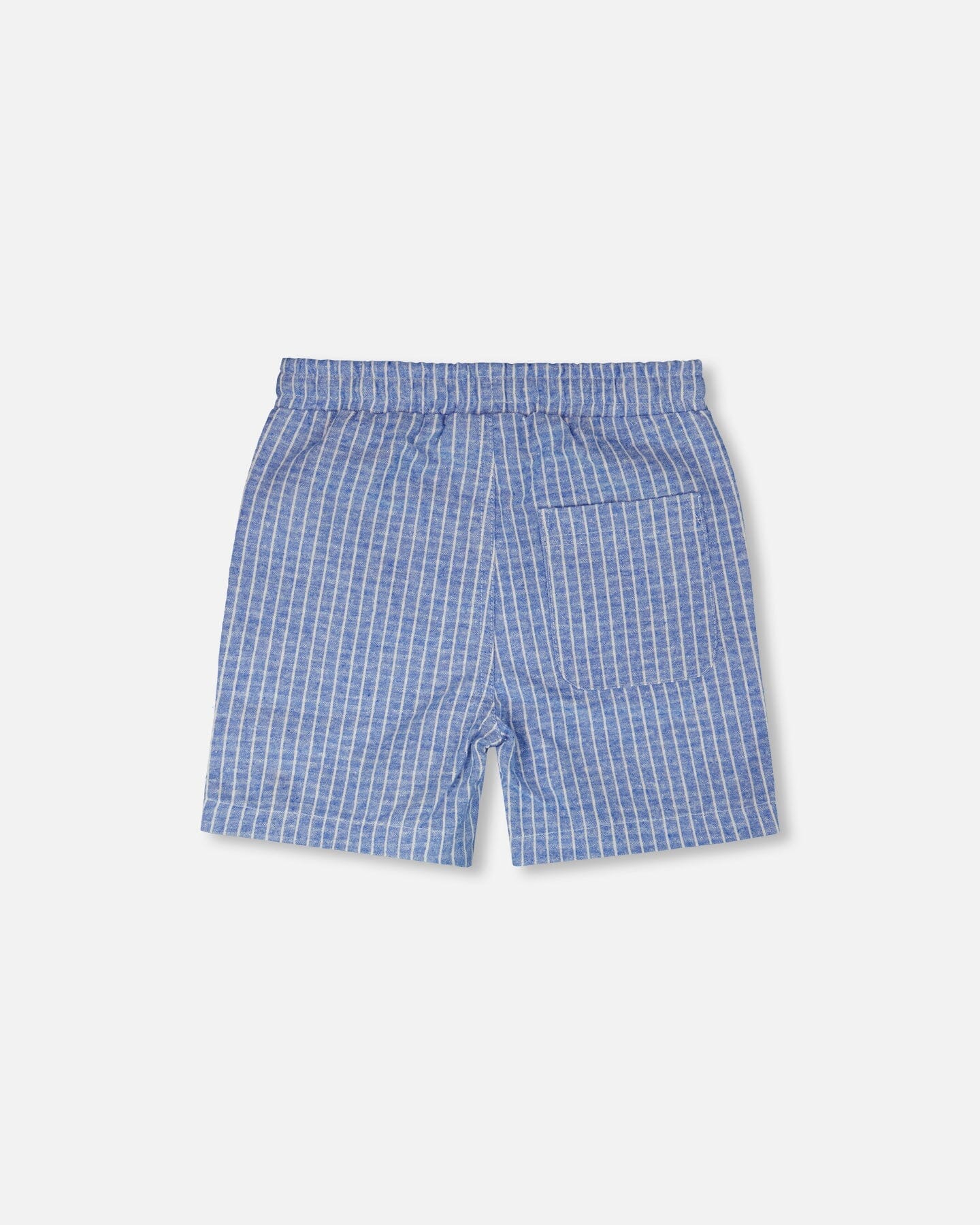 Printed Chambray Shorts Blue Denim Stripes - H30U25_3H113