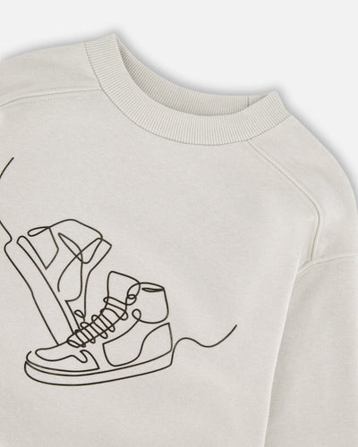 French Terry Sweatshirt Pale Grey - H30U30_01530