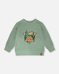 French Terry Sweatshirt Pale Green - H30U30_03350