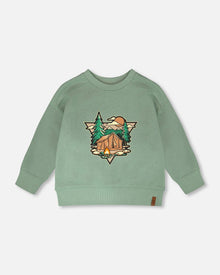 French Terry Sweatshirt Pale Green - H30U30_03350