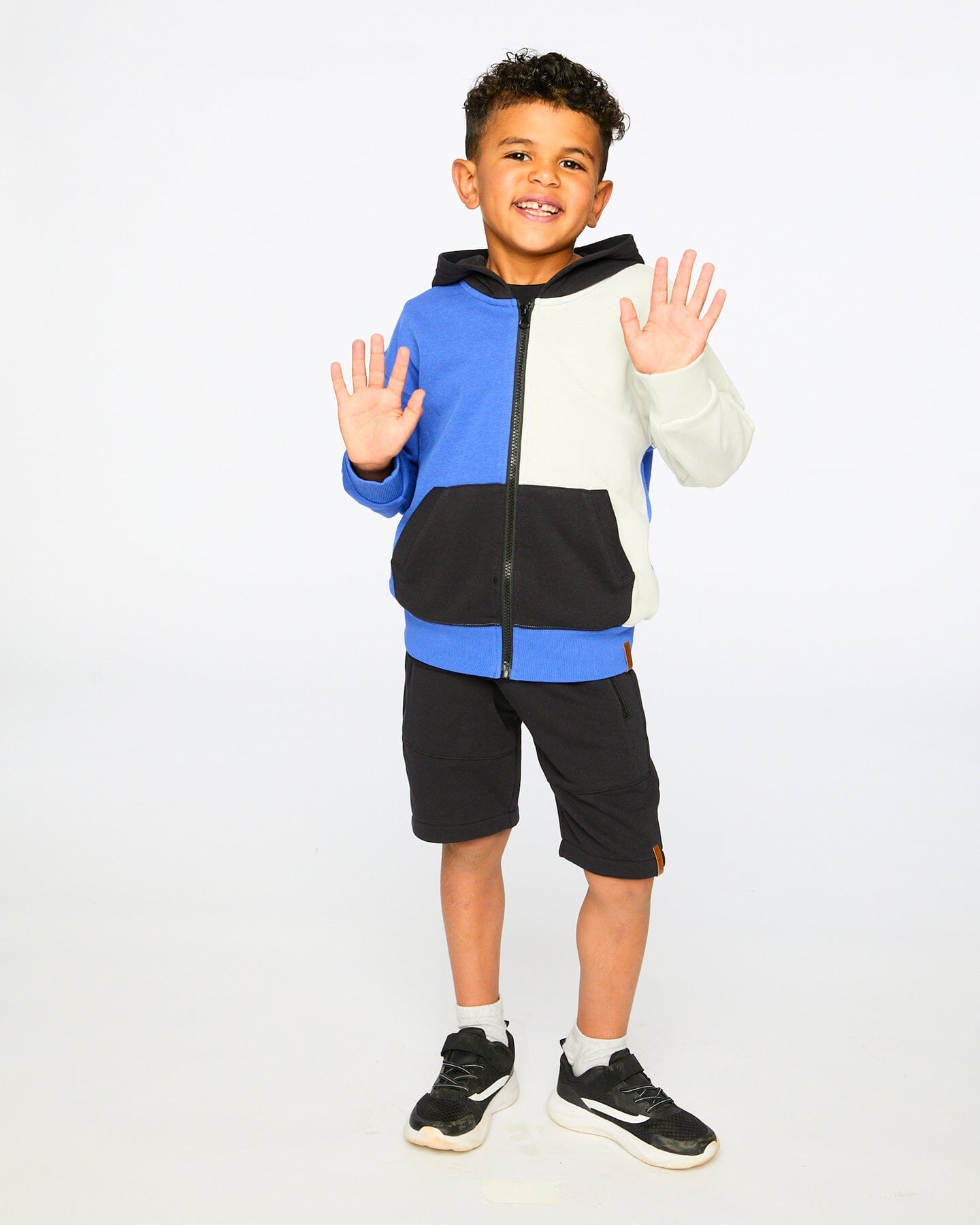 Hooded French Terry Cardigan Royal Blue - H30U32_04640