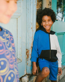 Hooded French Terry Cardigan Royal Blue - H30U32_04640