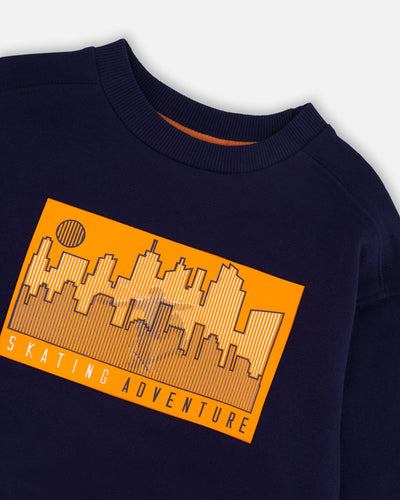 French Terry Sweatshirt Dark Blue - H30U34_04810