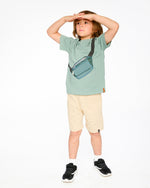 Organic Cotton Jersey T-Shirt With Cross Bag Green - H30U68_04780