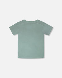 Organic Cotton Jersey T-Shirt With Cross Bag Green - H30U68_04780