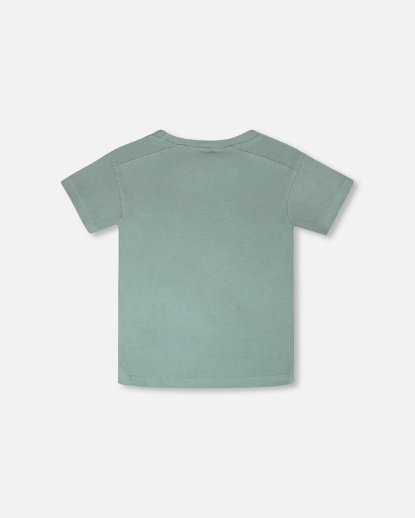 Organic Cotton Jersey T-Shirt With Cross Bag Green - H30U68_04780