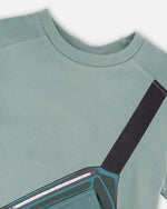 Organic Cotton Jersey T-Shirt With Cross Bag Green - H30U68_04780