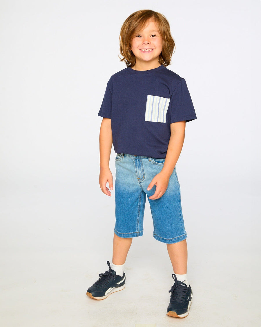 Jersey T-Shirt With Chest Pocket Dark Blue - H30U69_04810