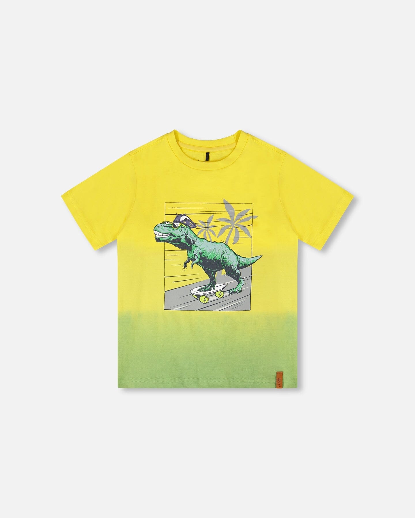 Organic Cotton Jersey T-Shirt With Print Yellow - H30U71_02200