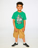 Organic Cotton Jersey T-Shirt With Print Green - H30U73_03140