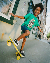 Organic Cotton Jersey T-Shirt With Print Green - H30U73_03140