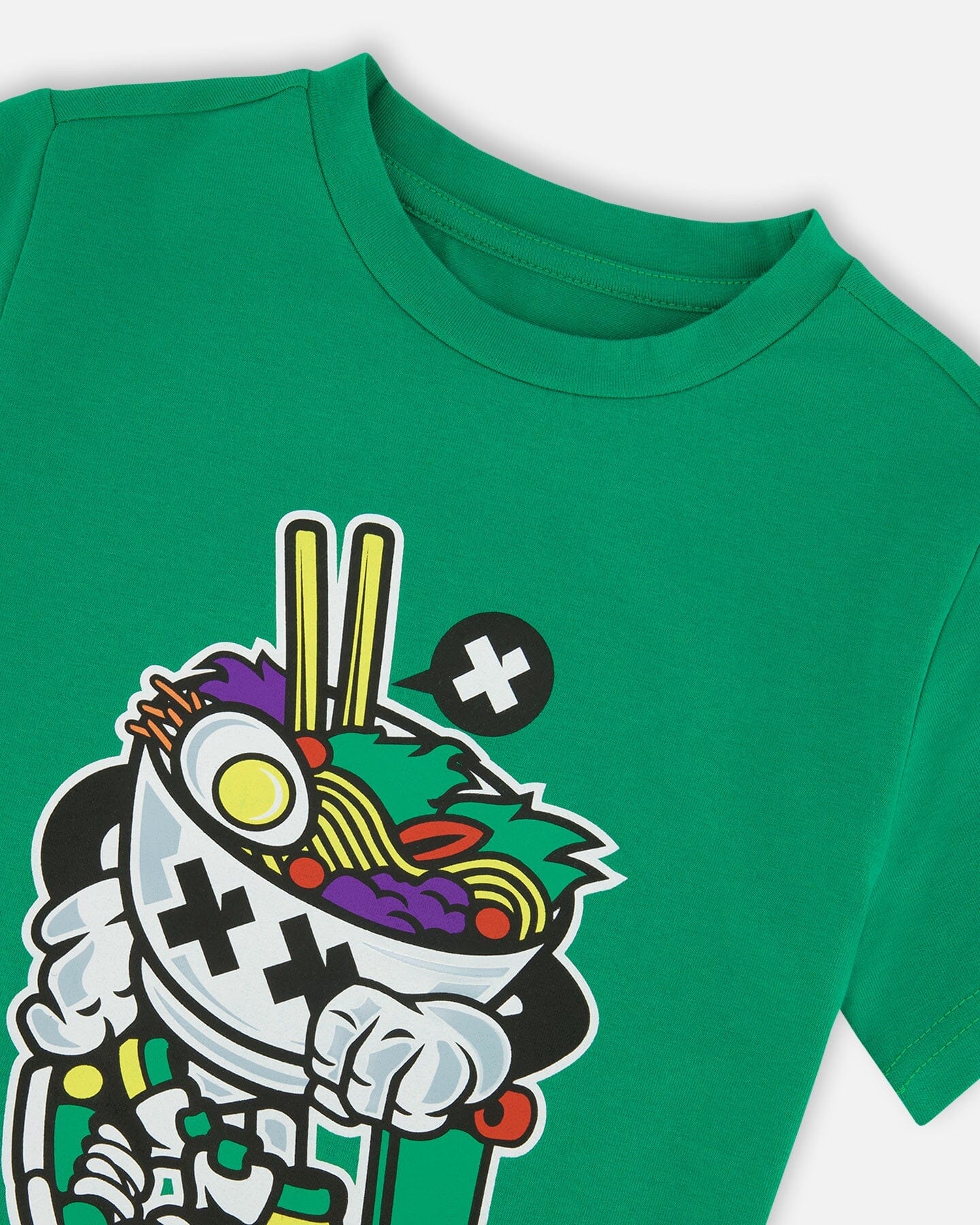 Organic Cotton Jersey T-Shirt With Print Green - H30U73_03140