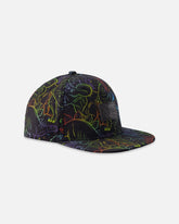 Casquette noir imprimé dinosaures