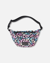 Sac banane noir imprimé animal
