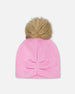 Stretch Jersey Hat Pink With Pompom - H30W20_06240