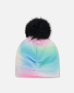Stretch Jersey Hat Multicolored With Pompom - H30W20_3H018