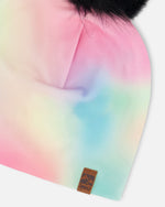 Stretch Jersey Hat Multicolored With Pompom - H30W20_3H018
