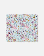 Stretch Jersey Neck Tube Blue Mini Flower Print - H30W21_3H005