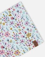 Stretch Jersey Neck Tube Blue Mini Flower Print - H30W21_3H005