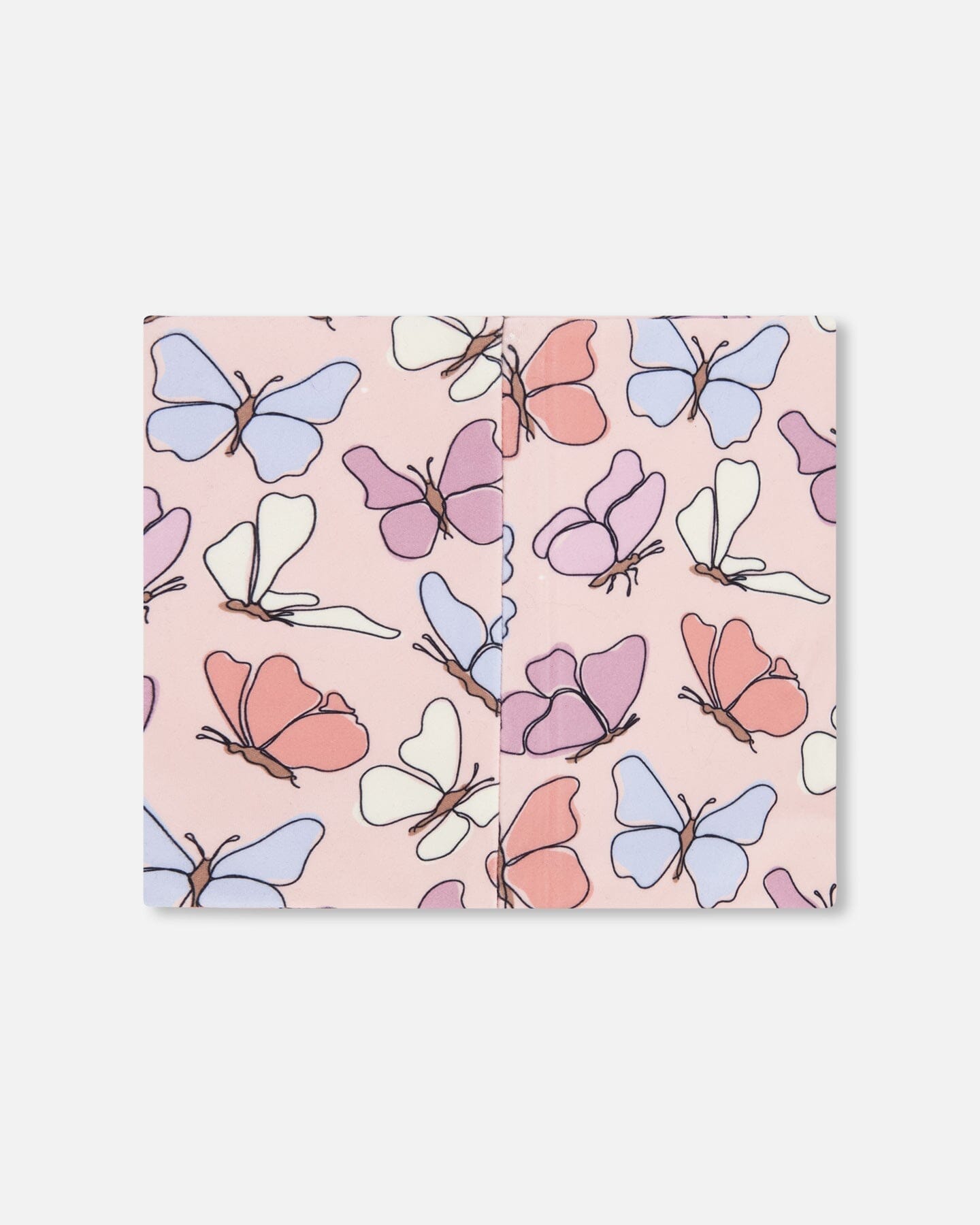 Stretch Jersey Neck Tube Pink Printed Butterflies - H30W21_3H007