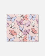 Stretch Jersey Neck Tube Pink Printed Butterflies - H30W21_3H007