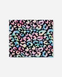 Stretch Jersey Neck Tube Black Animal Print - H30W21_3H010